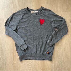 Aviator Nation Gray Heart Sweatshirt size medium